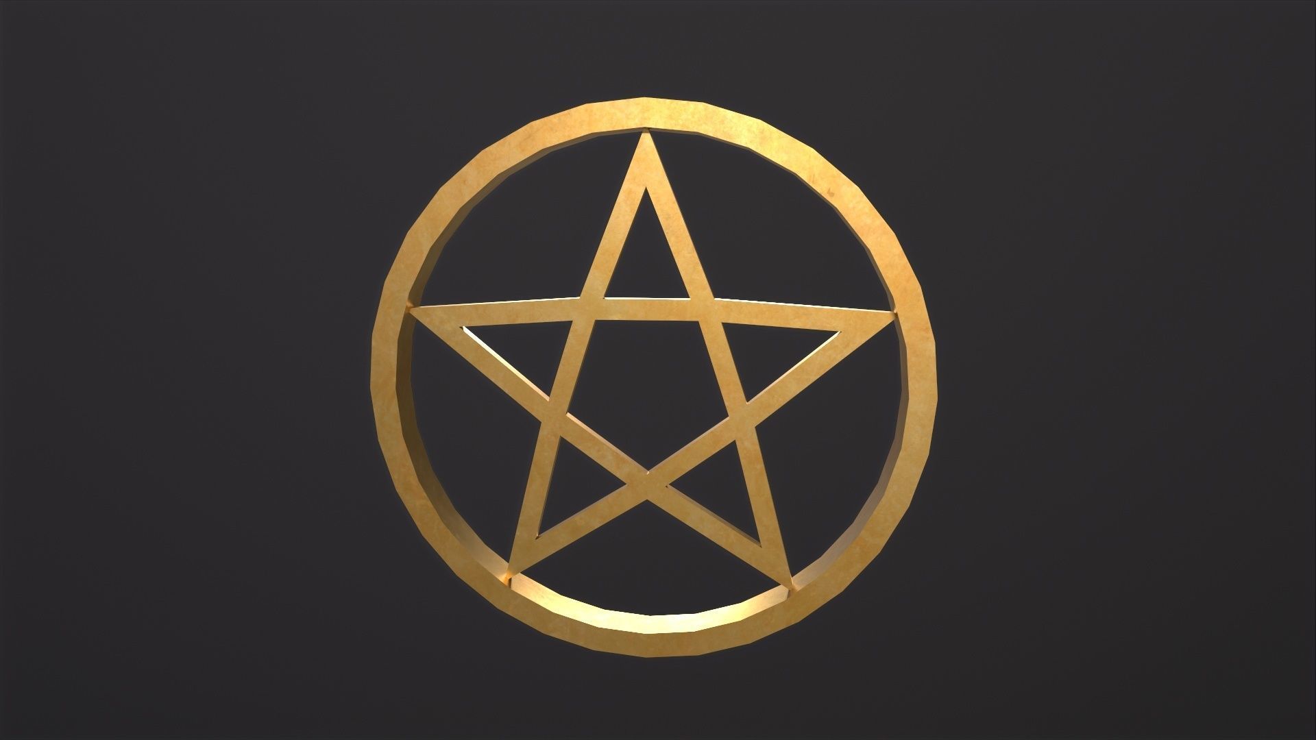 Pentagram Symbol 3D Model Low-poly 3D model_3
