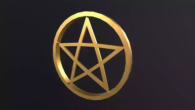 Pentagram Symbol 3D Model