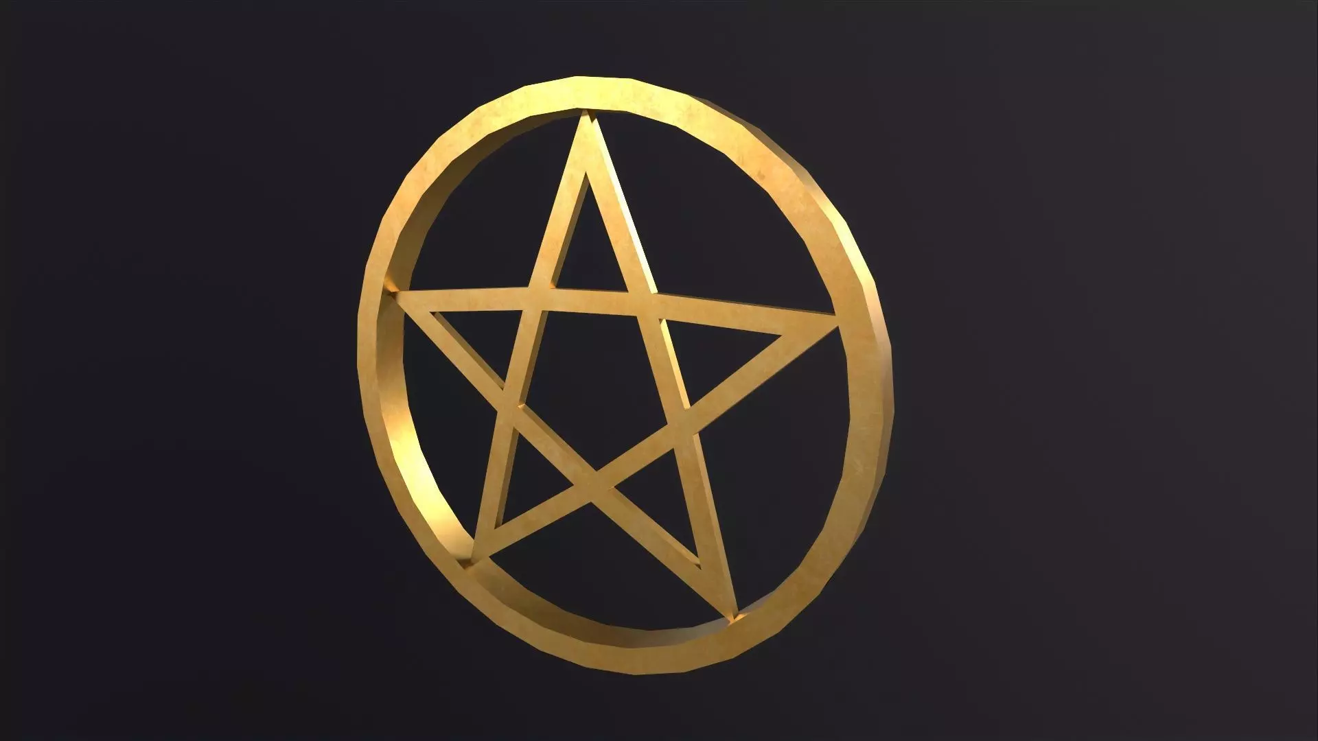 Pentagram Symbol 3D Model Low-poly 3D model_0