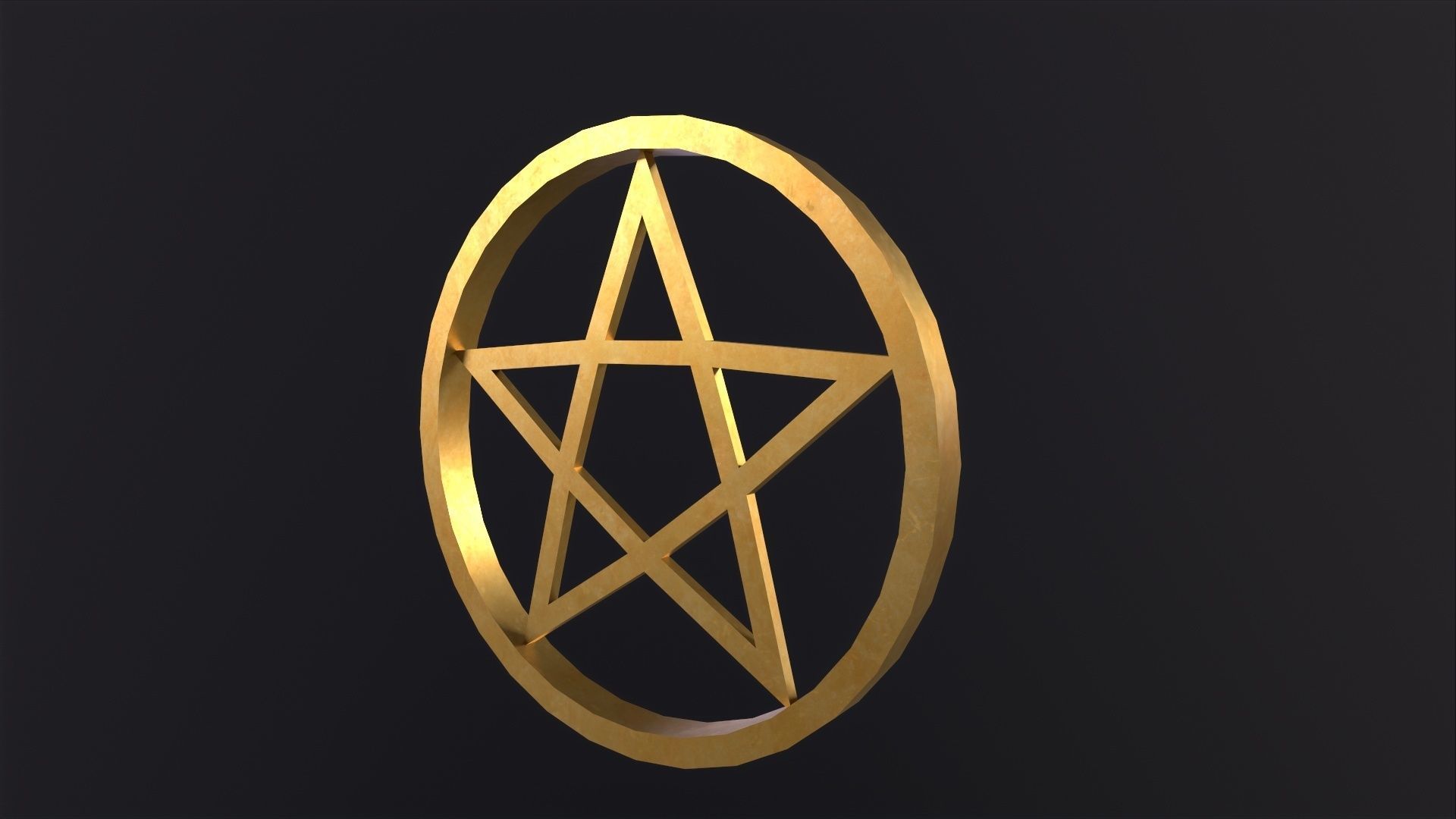 Pentagram Symbol 3D Model Low-poly 3D model_5