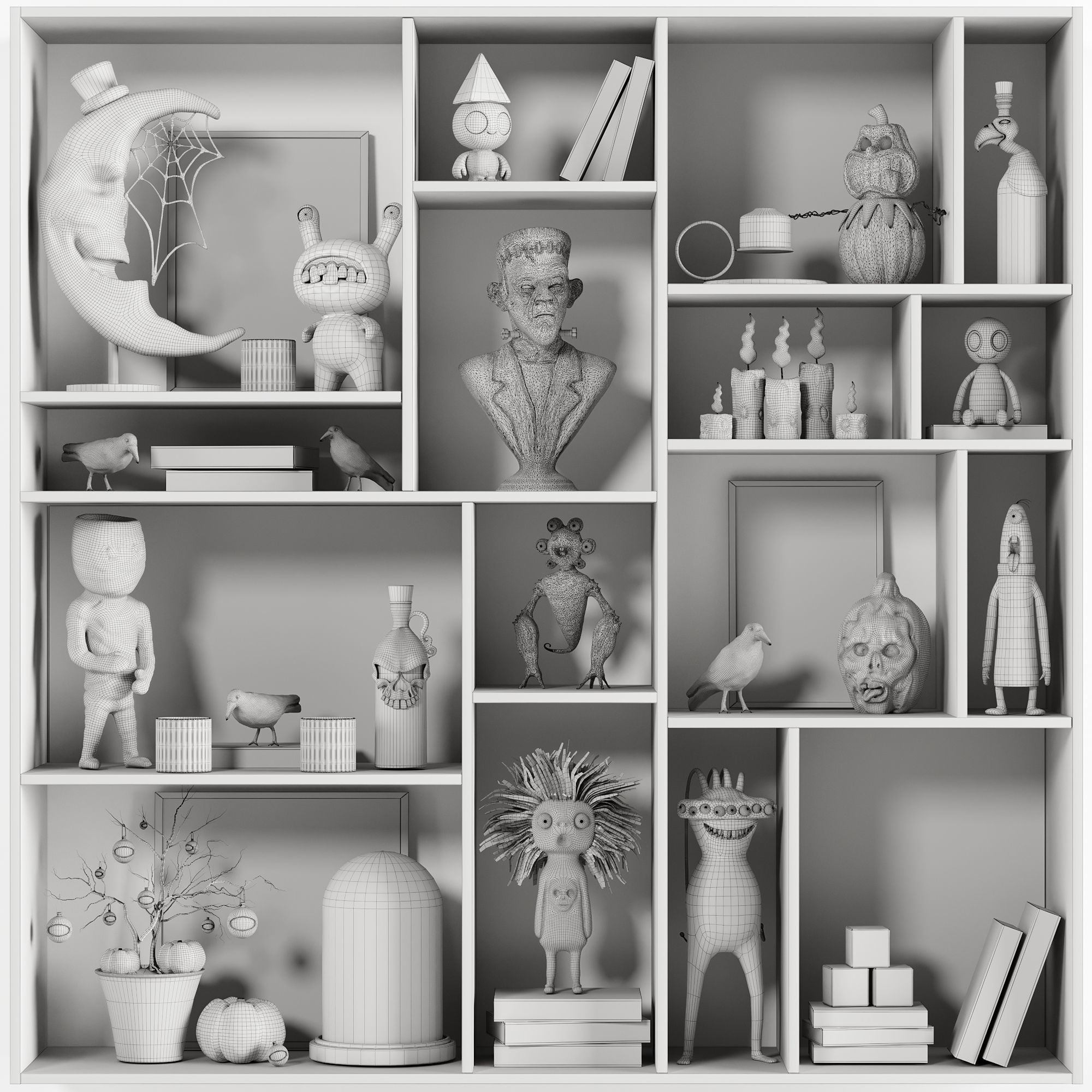 Children Room Set 7 Halloween Set Low-poly 3D model_4