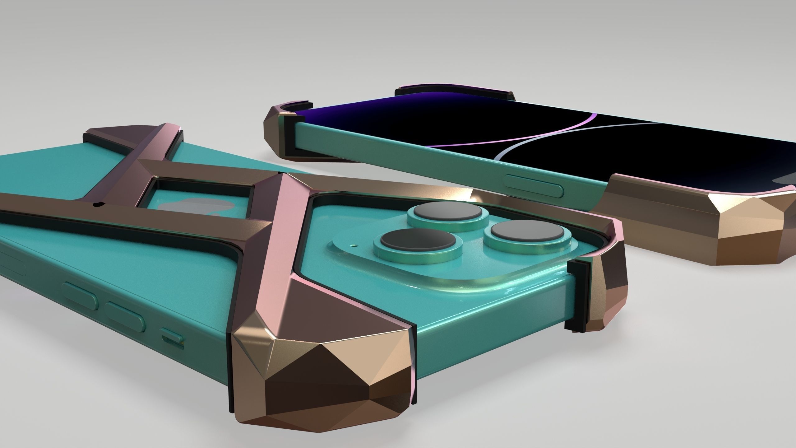 iPhone 14 Pro max-Titanium Cover 3D print model_8