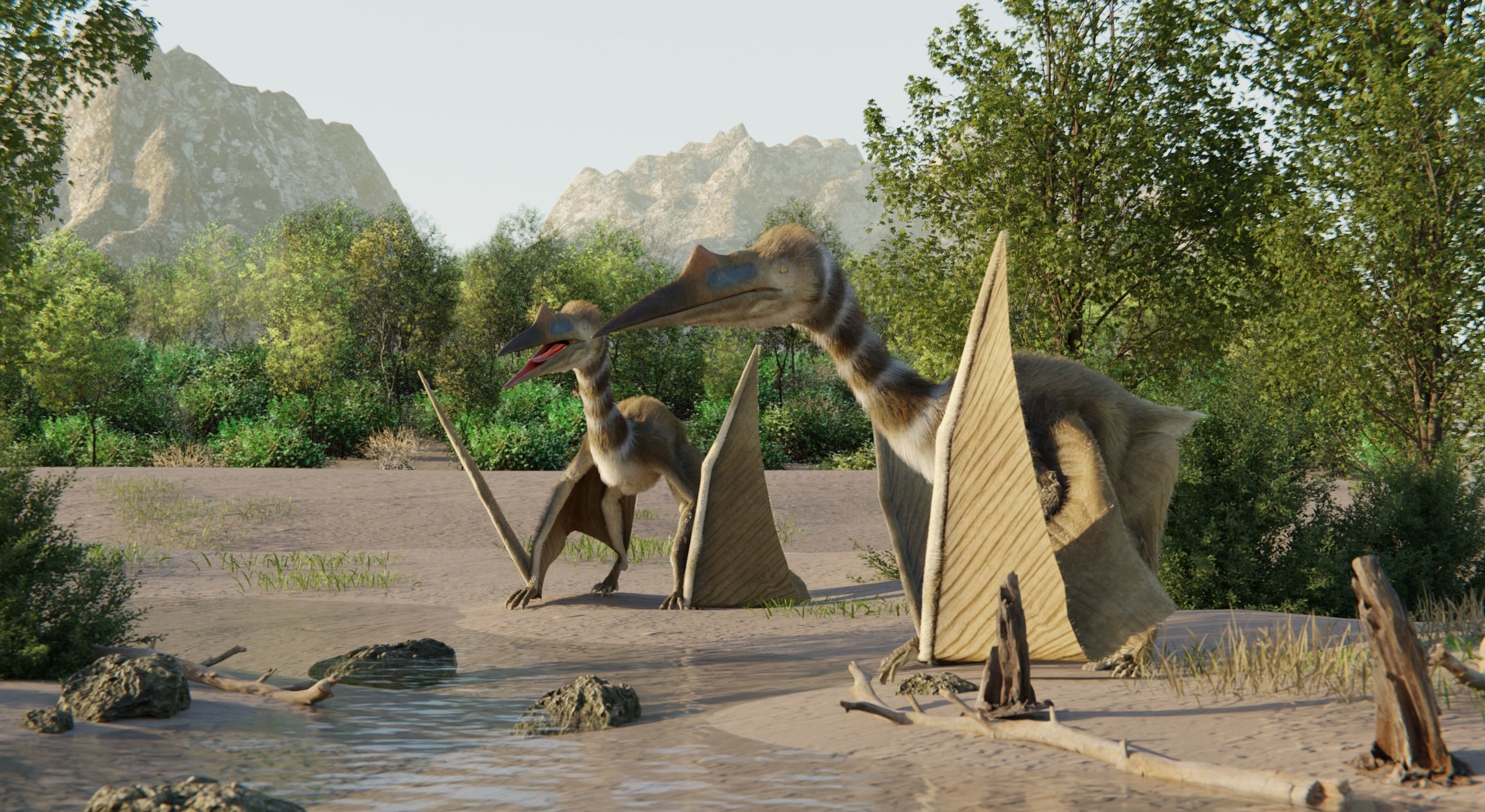 Monster Quetzalcoatlus - Prehistoric Dinosaur Low-poly 3D model_31