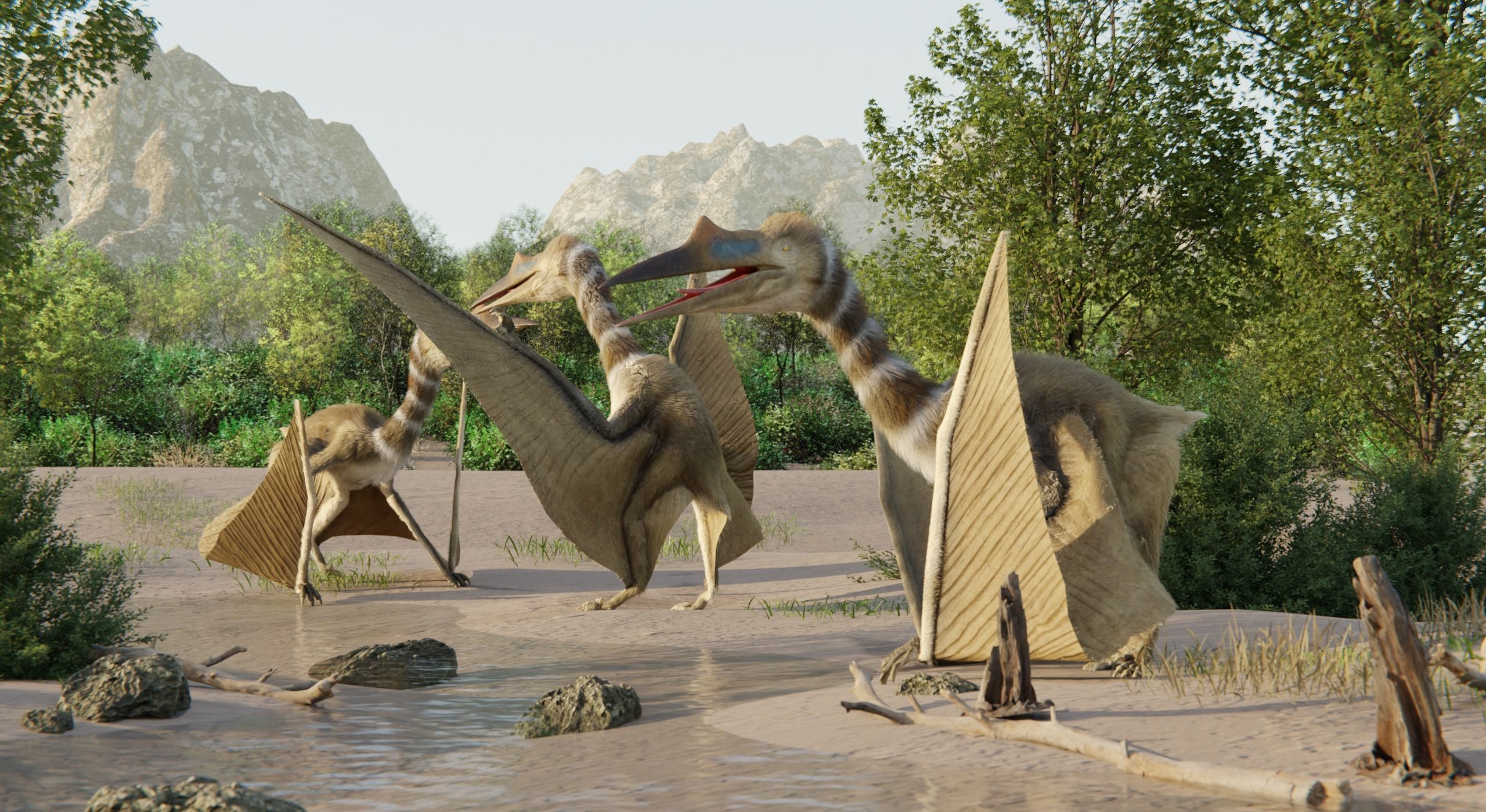 Monster Quetzalcoatlus - Prehistoric Dinosaur Low-poly 3D model_32