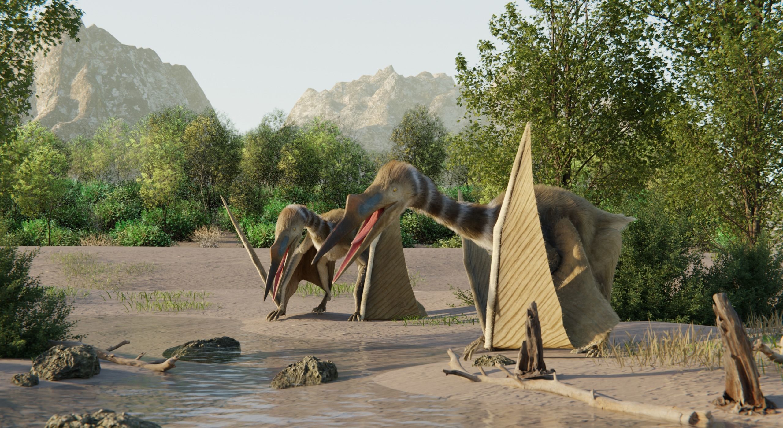 Monster Quetzalcoatlus - Prehistoric Dinosaur Low-poly 3D model_36