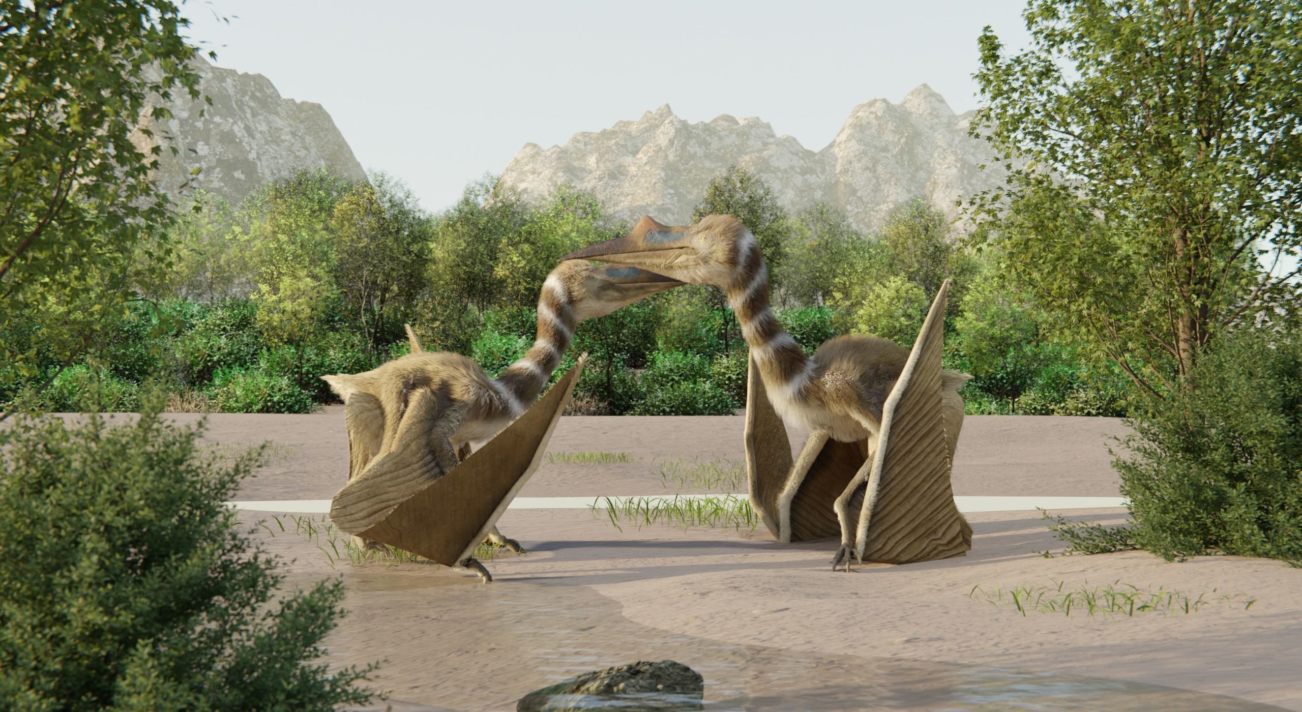 Monster Quetzalcoatlus - Prehistoric Dinosaur Low-poly 3D model_2