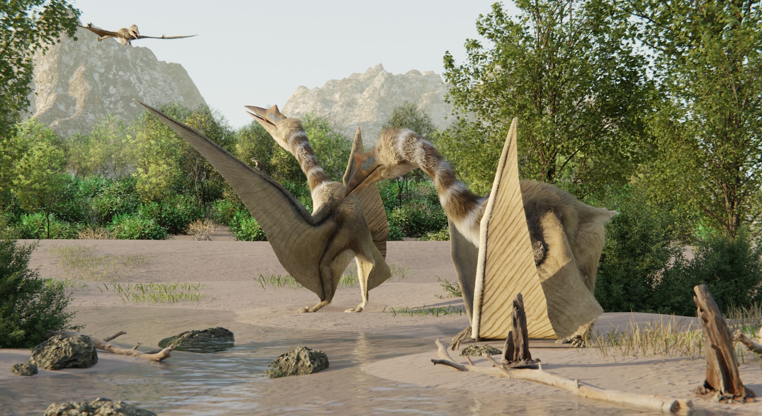 Monster Quetzalcoatlus - Prehistoric Dinosaur Low-poly 3D model_30