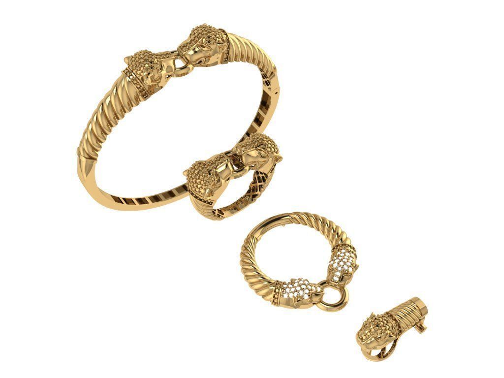 ring pendant bracelet kada scorpion mixed  3D print model_30