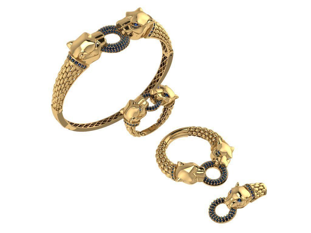 ring pendant bracelet kada scorpion mixed  3D print model_26