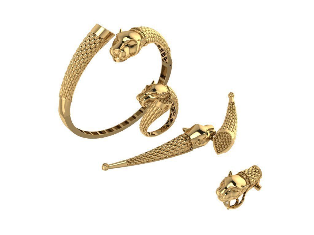 ring pendant bracelet kada scorpion mixed  3D print model_34