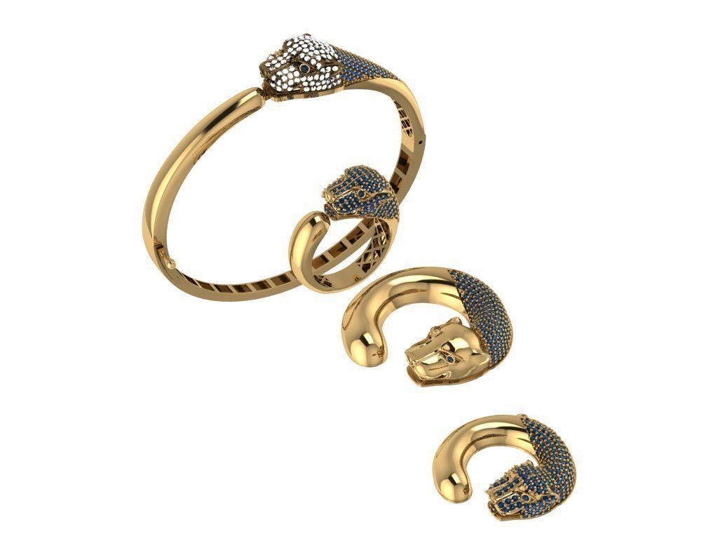 ring pendant bracelet kada scorpion mixed  3D print model_32