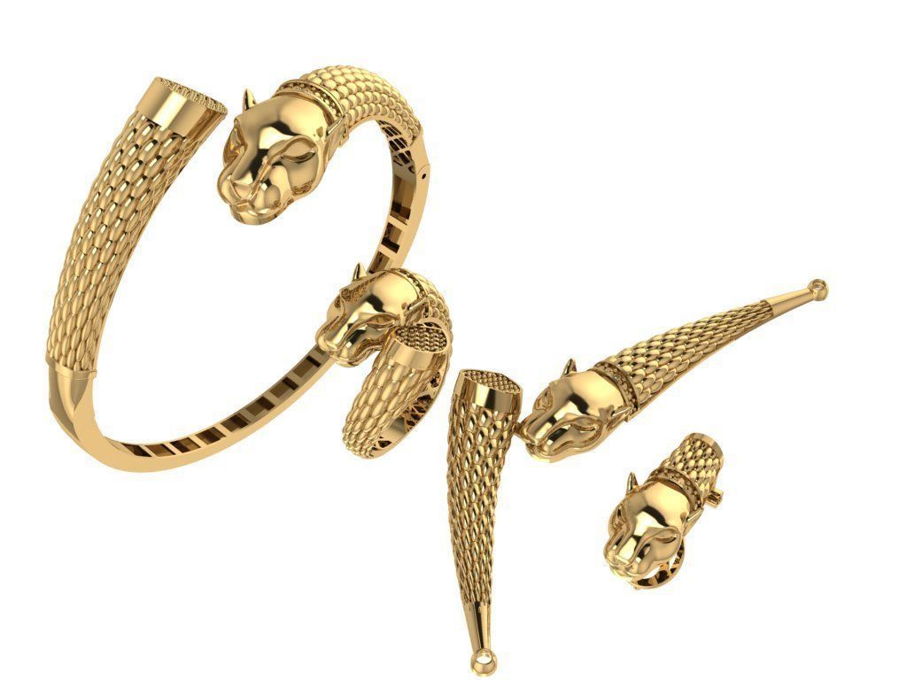 ring pendant bracelet kada scorpion mixed  3D print model_31