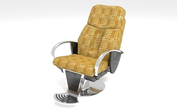 Snakeskin Barber Chair 3D model