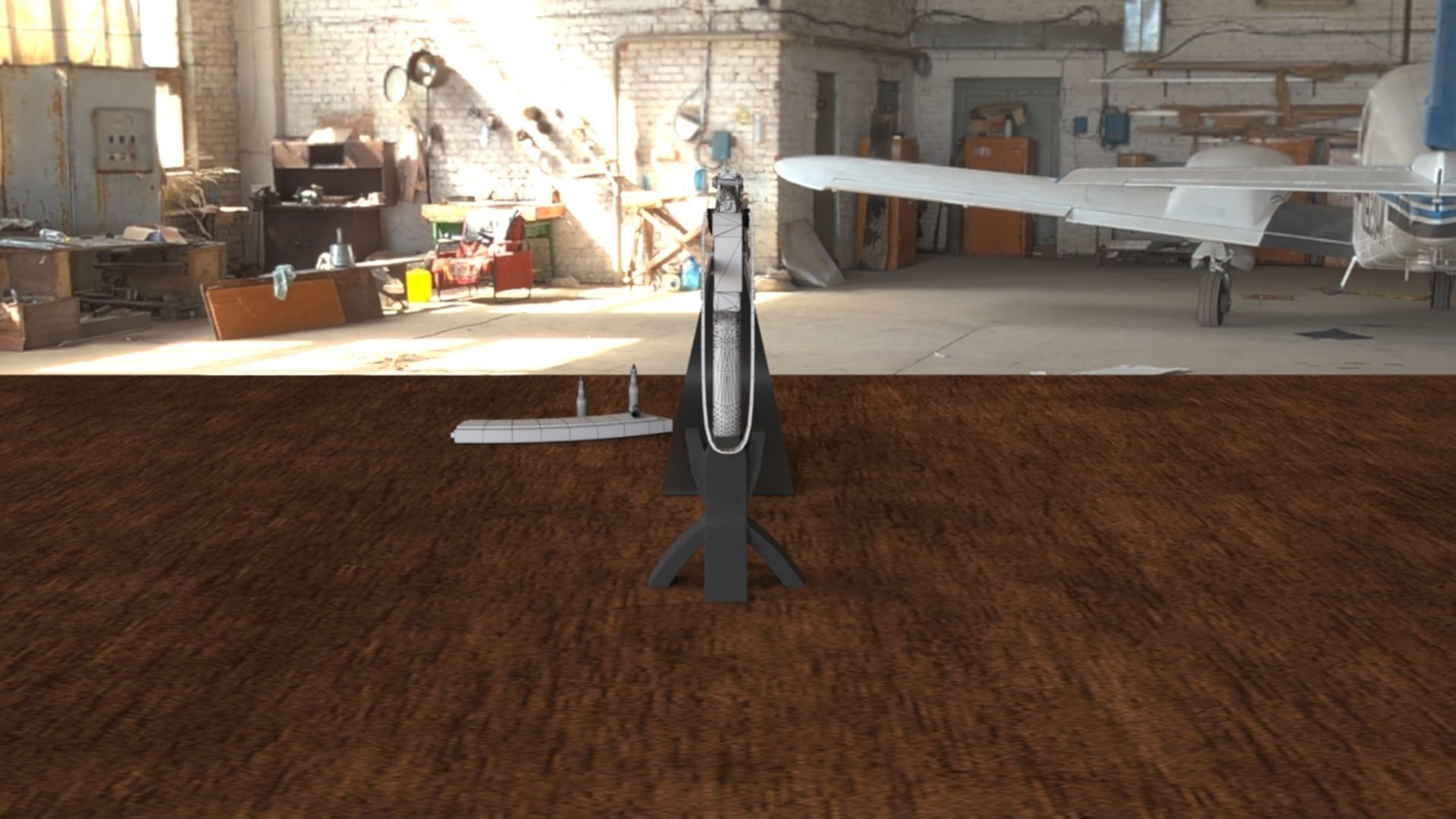 Russian AKMS Assault Rifle - Iconic 3D Model Low-poly 3D model_16