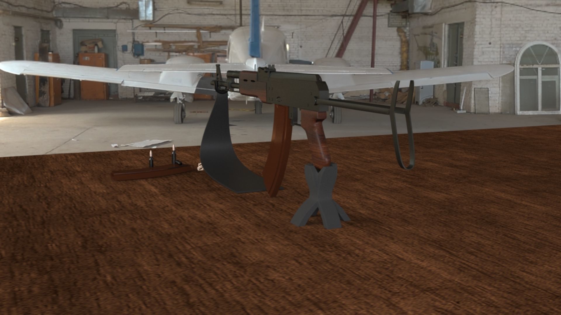 Russian AKMS Assault Rifle - Iconic 3D Model Low-poly 3D model_11