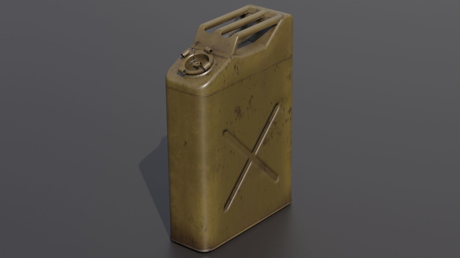 Gasoline tank for jeep Willis 3D model_8