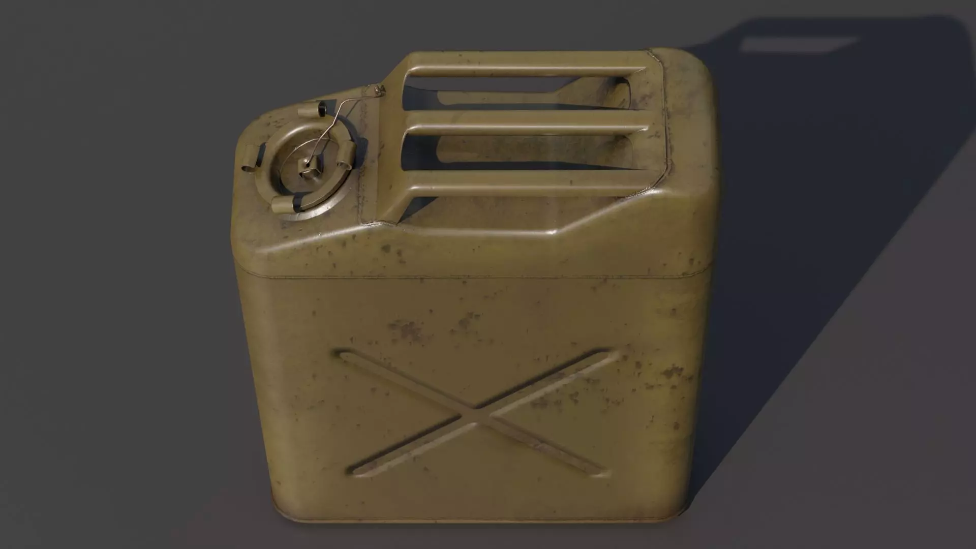 Gasoline tank for jeep Willis 3D model_0