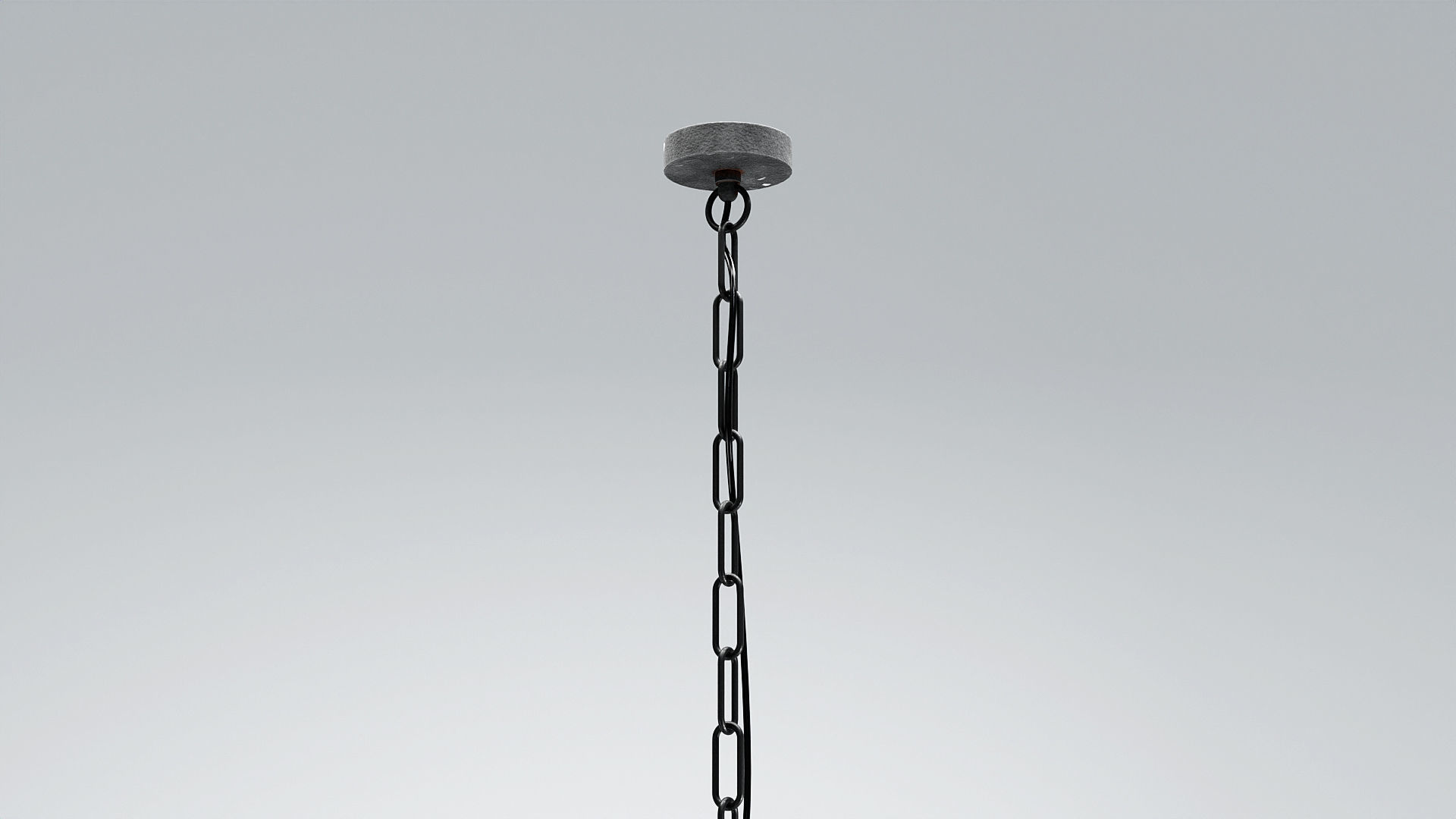 Old Hanging Table Lamp Dirty and Rusted 3D model_4