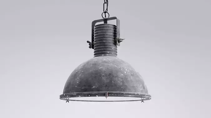 Old Hanging Table Lamp Dirty and Rusted