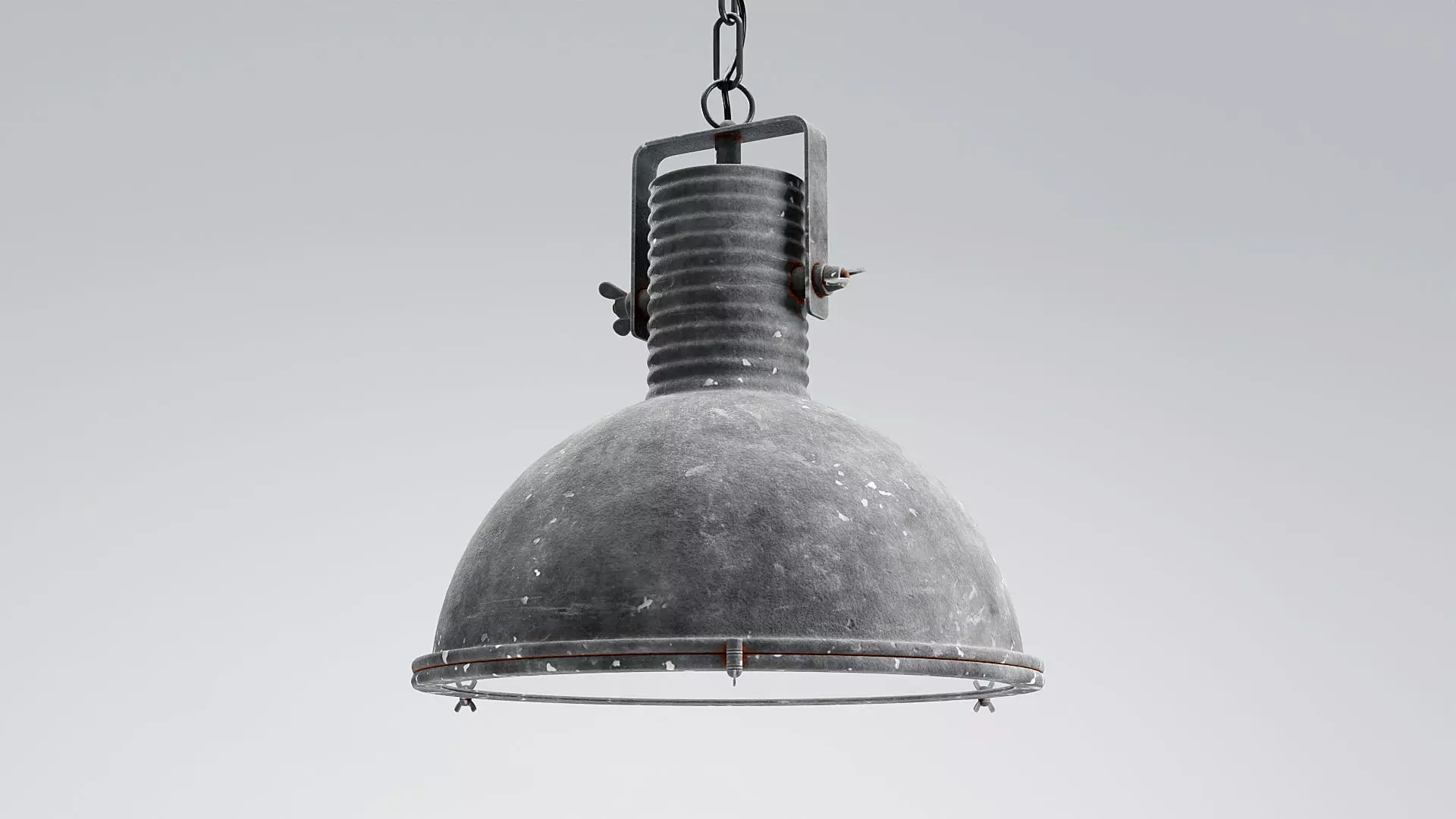 Old Hanging Table Lamp Dirty and Rusted 3D model_0