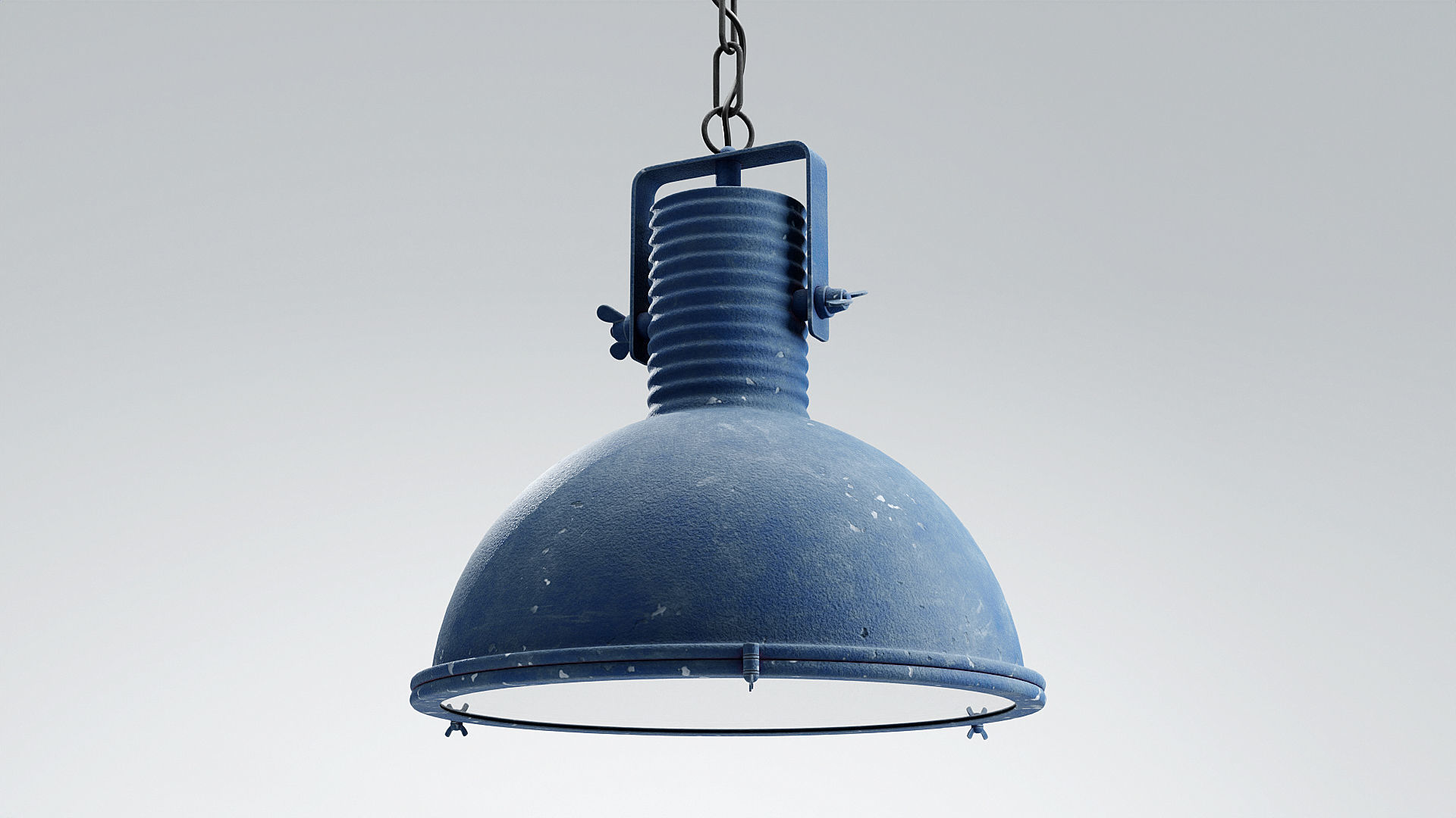 Old Hanging Table Lamp Dirty and Rusted 3D model_8