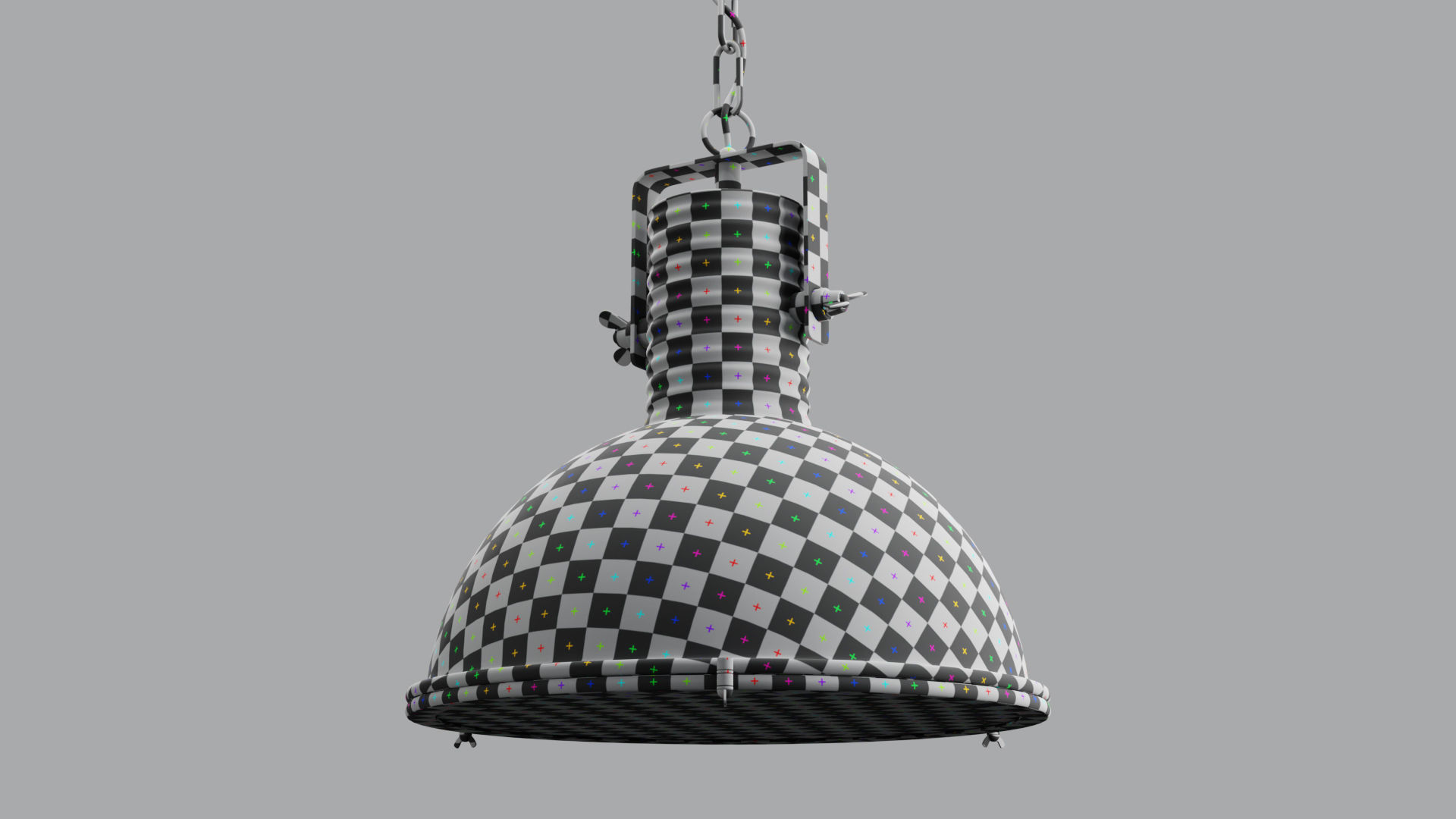 Old Hanging Table Lamp Dirty and Rusted 3D model_9