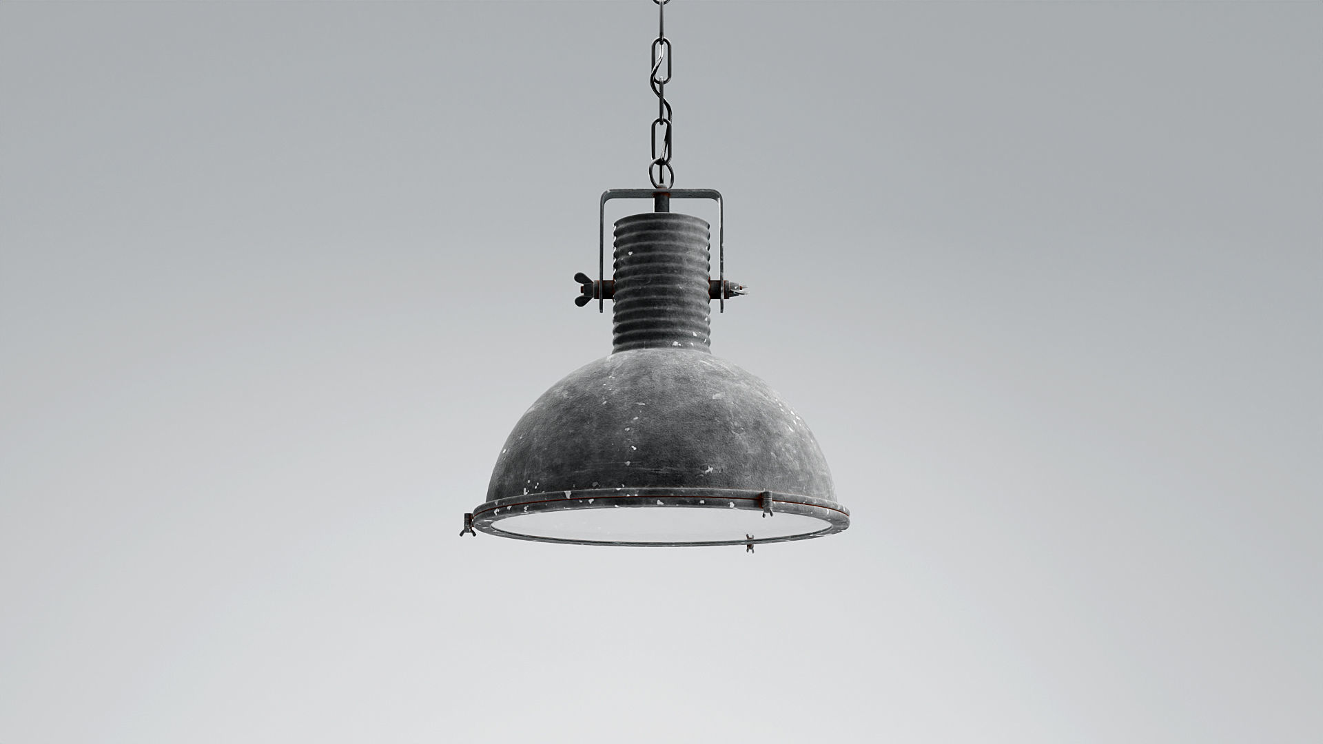Old Hanging Table Lamp Dirty and Rusted 3D model_11
