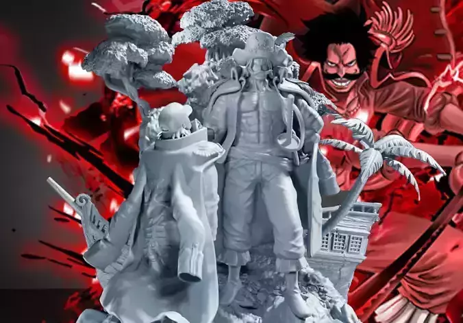 DIAROMA GOL D ROGER PIRATE KING- ONE PIECE - 3D MODEL 3D print model