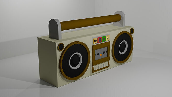 Boom box Low-poly 3D model