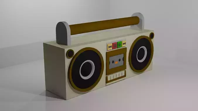Boom box Low-poly 3D model