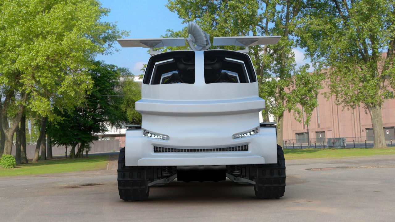 Futuristic Mobile Space Observatory  Vehicle 3D model_3