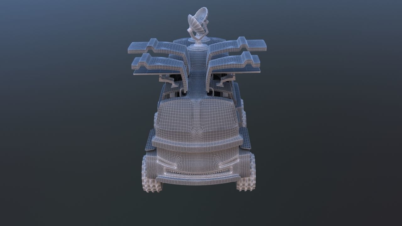 Futuristic Mobile Space Observatory  Vehicle 3D model_35