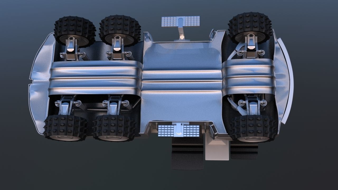 Futuristic Mobile Space Observatory  Vehicle 3D model_18