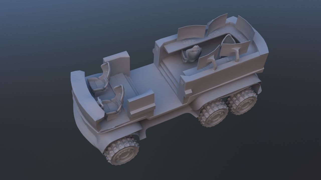 Futuristic Mobile Space Observatory  Vehicle 3D model_33