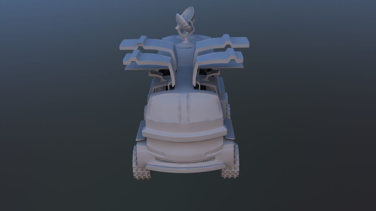 Futuristic Mobile Space Observatory  Vehicle 3D model_31