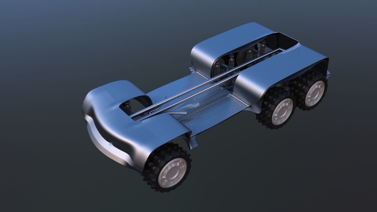 Futuristic Mobile Space Observatory  Vehicle 3D model_19