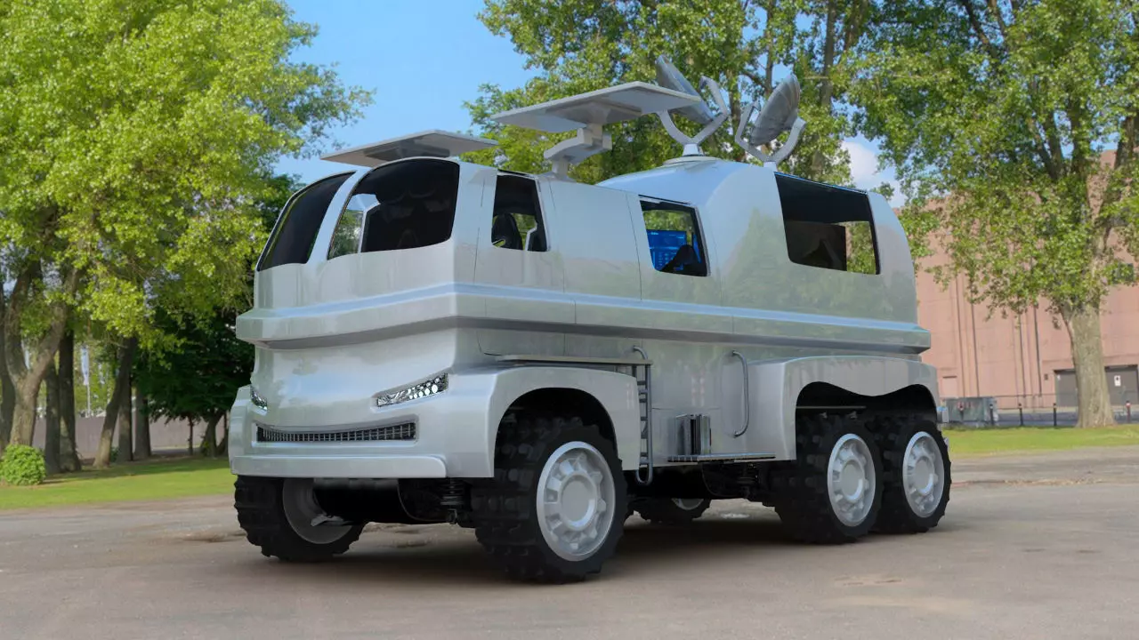 Futuristic Mobile Space Observatory  Vehicle 3D model_0