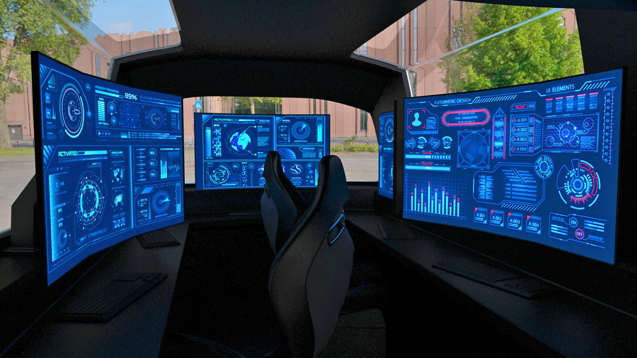 Futuristic Mobile Space Observatory  Vehicle 3D model_10