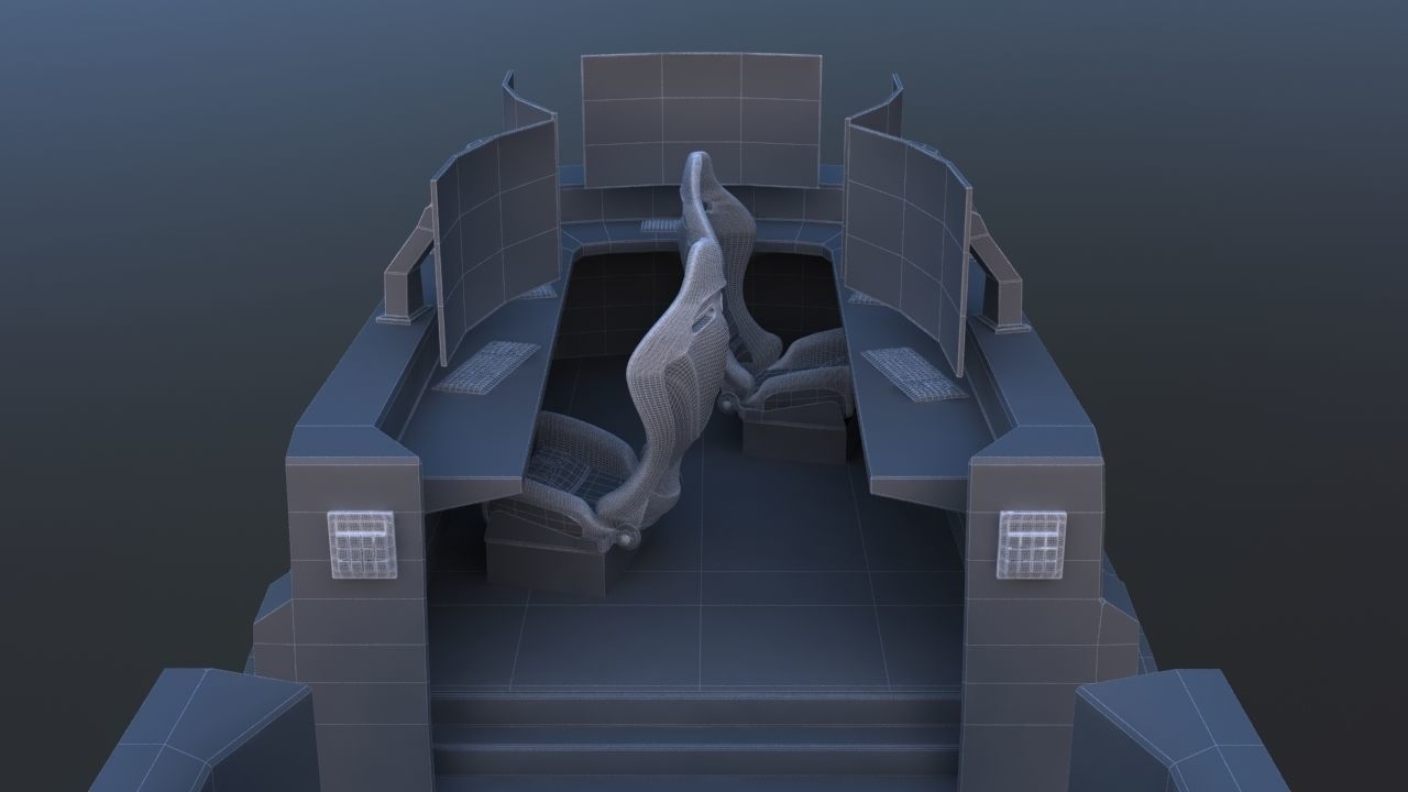 Futuristic Mobile Space Observatory  Vehicle 3D model_43