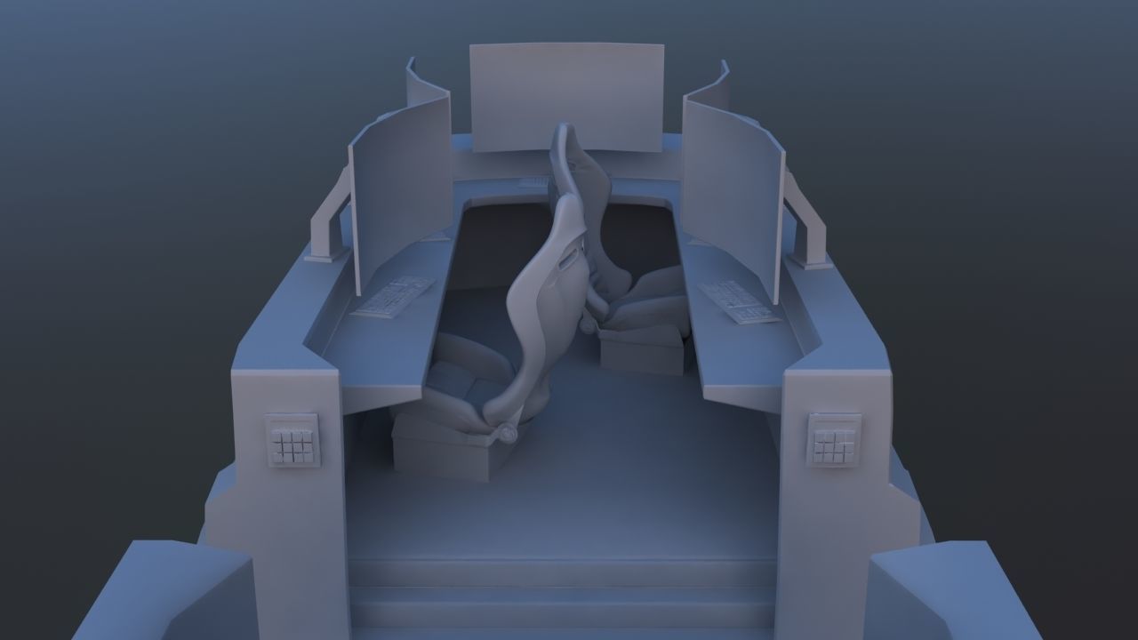 Futuristic Mobile Space Observatory  Vehicle 3D model_34