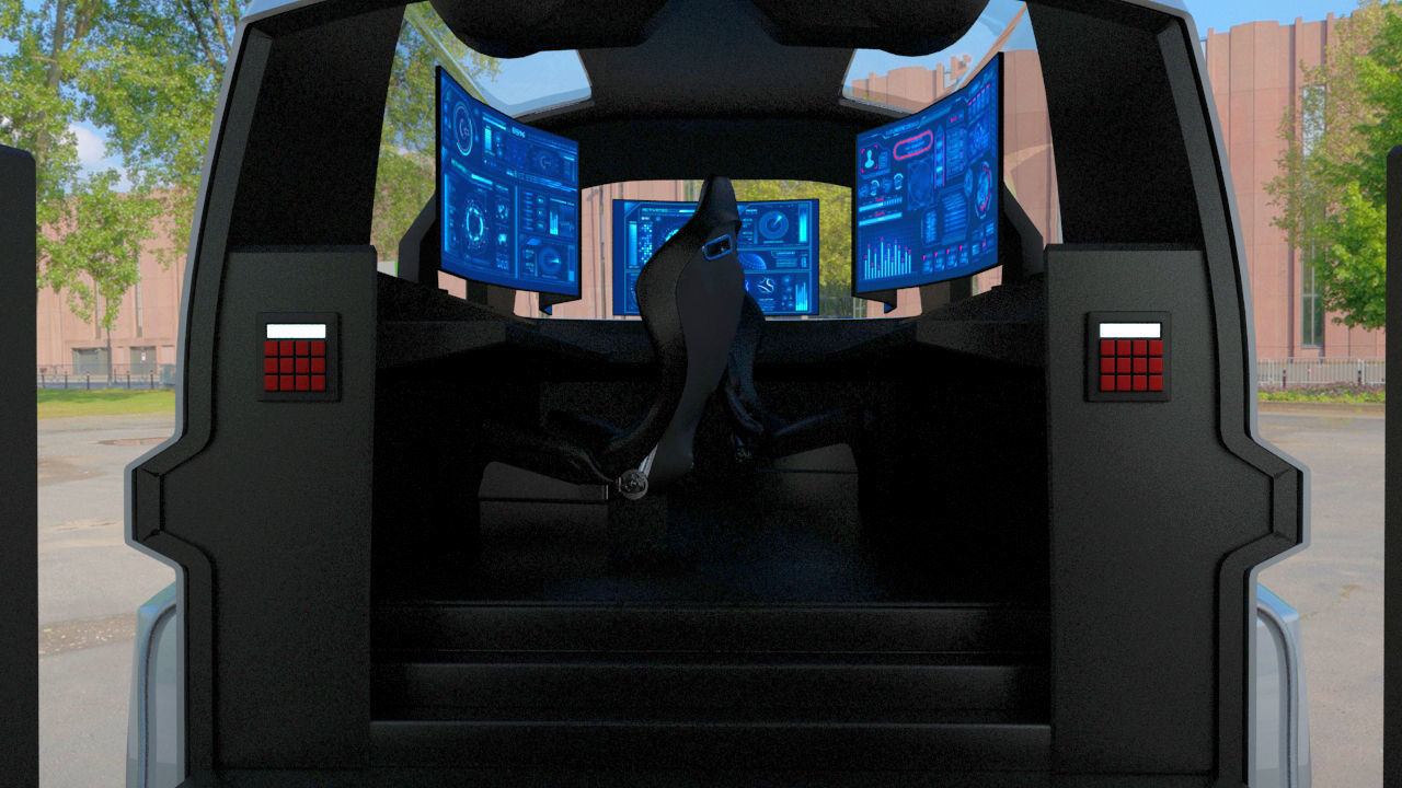 Futuristic Mobile Space Observatory  Vehicle 3D model_9