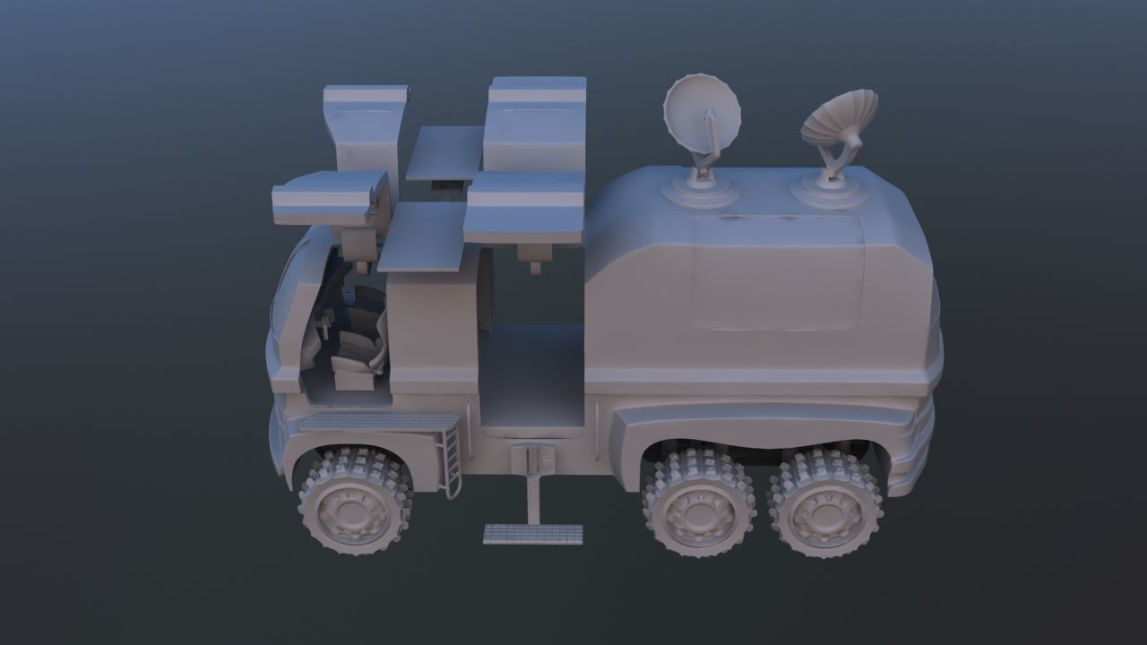 Futuristic Mobile Space Observatory  Vehicle 3D model_26