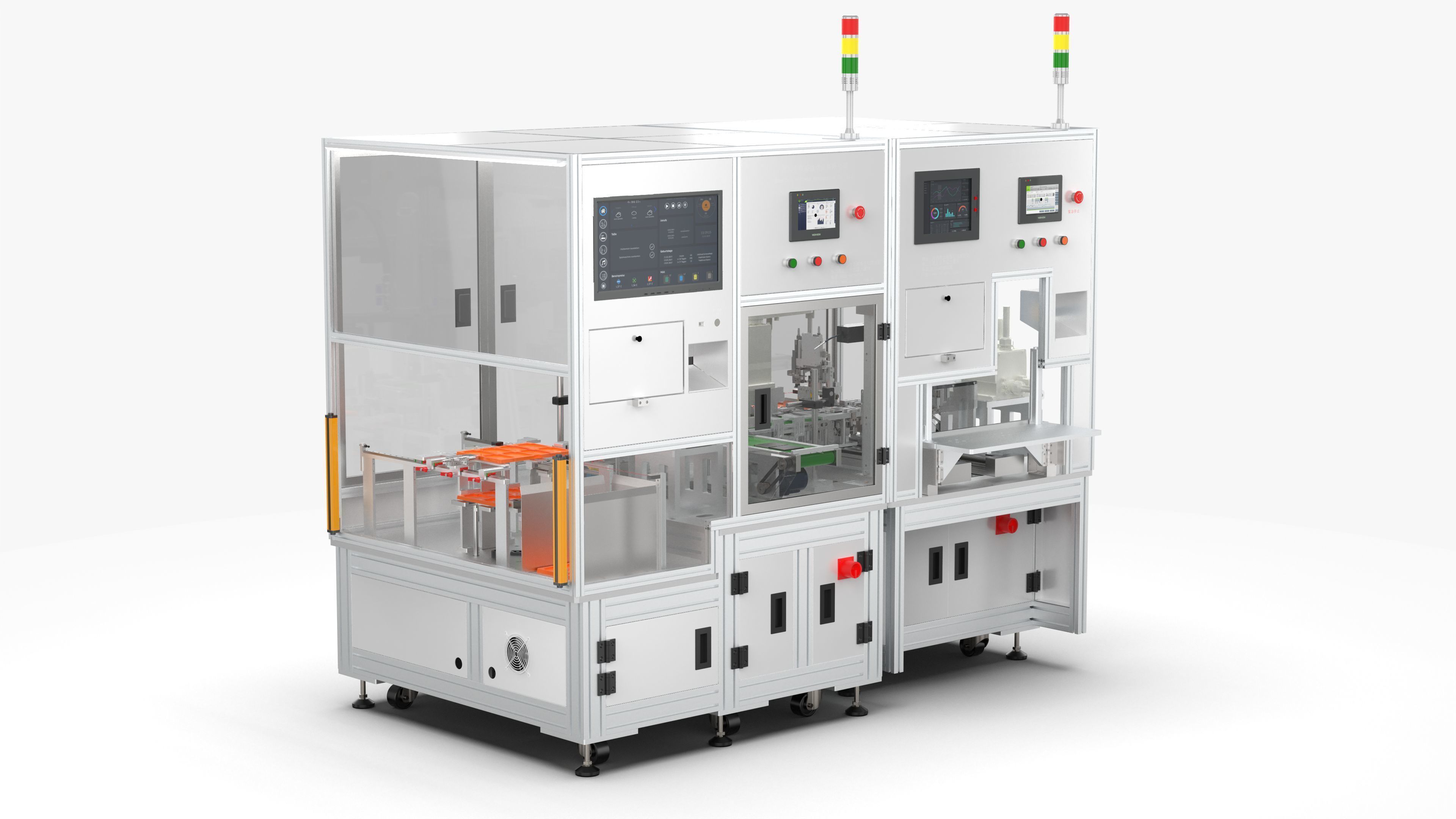 Automatic Battery Cell Welding Line 3D model_1