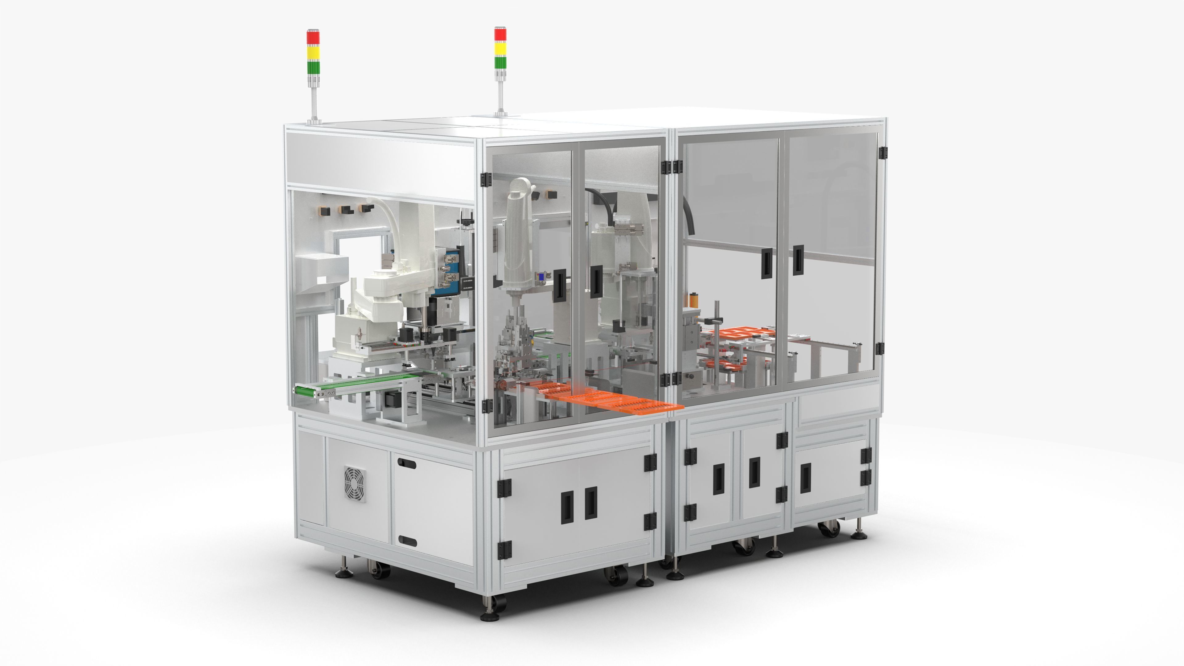 Automatic Battery Cell Welding Line 3D model_3