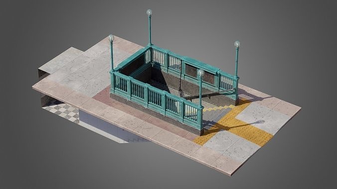 Subway entrance 3D model