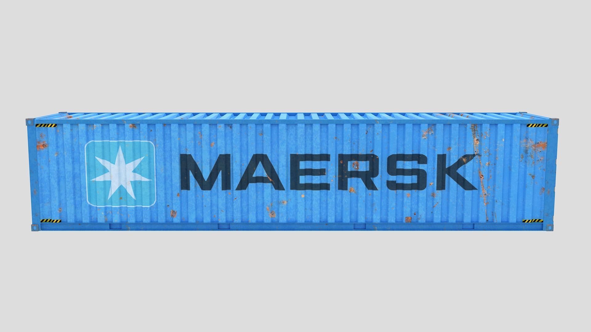 Cargo Shipping Container 3D model 01 Low-poly 3D model_8