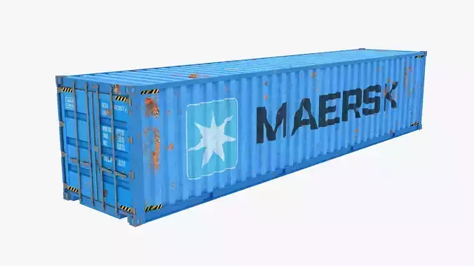 Cargo Shipping Container 3D model 01