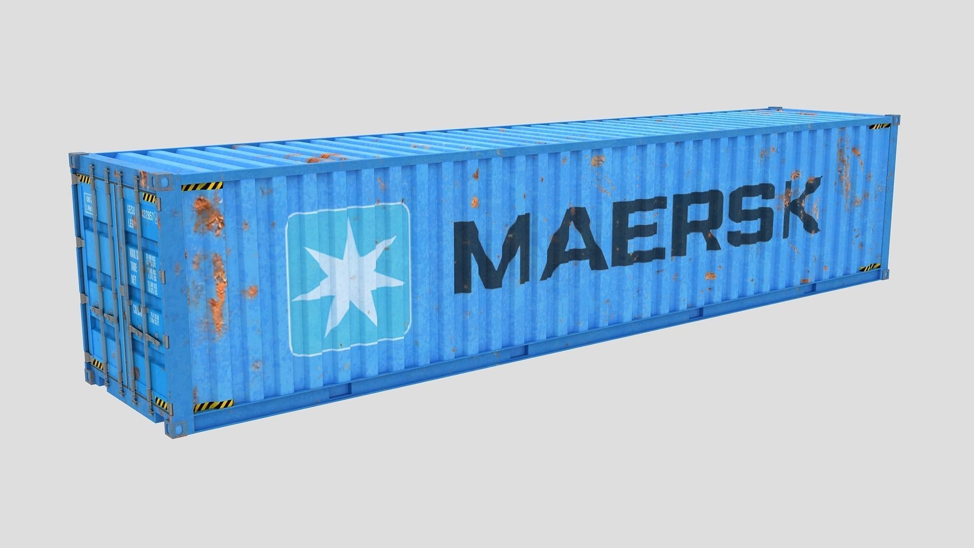 Cargo Shipping Container 3D model 01 Low-poly 3D model_1