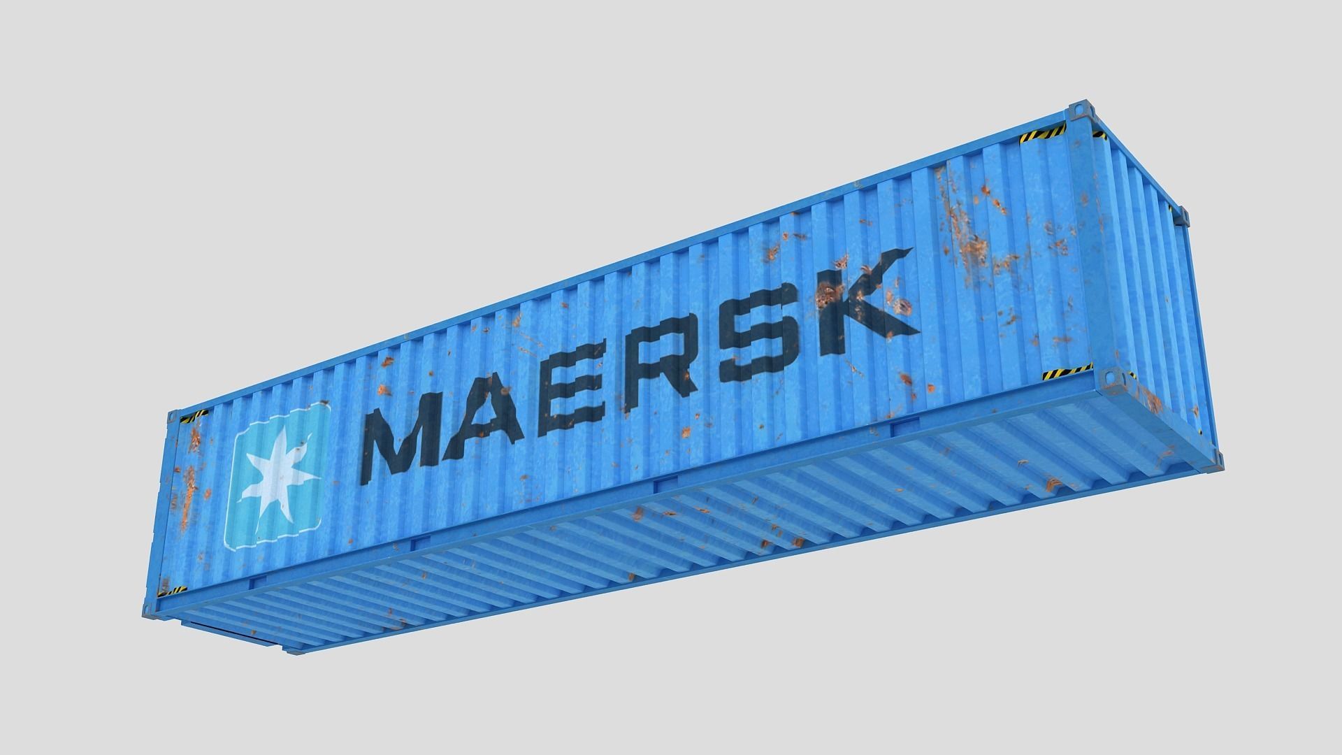 Cargo Shipping Container 3D model 01 Low-poly 3D model_3