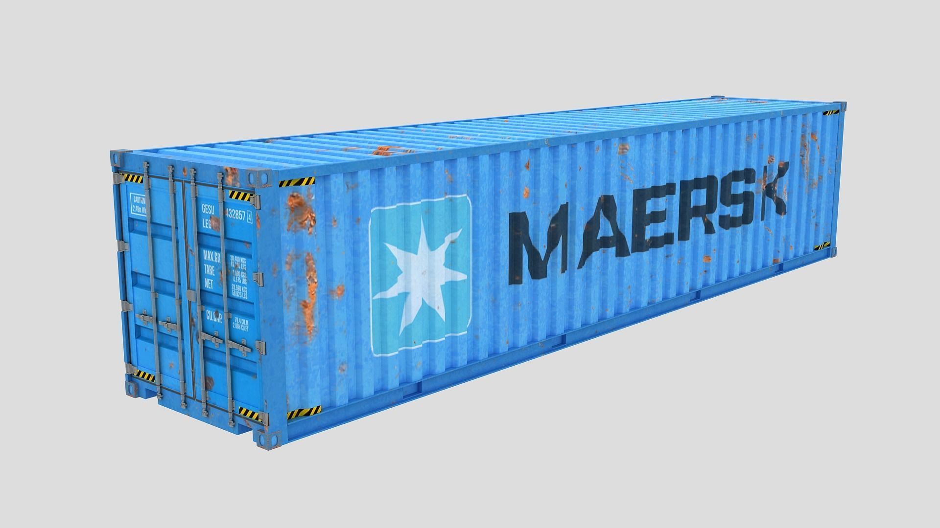Cargo Shipping Container 3D model 01 Low-poly 3D model_2